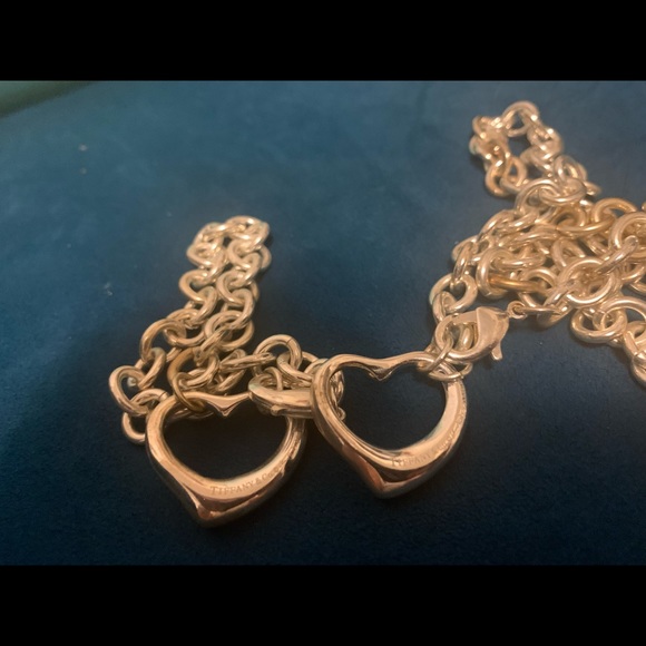 Necklace and bracelet/anklet set. Sterling silver authentic. with bag and box - Picture 4 of 7